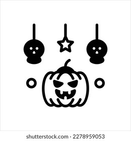 Vector black icon for halloween