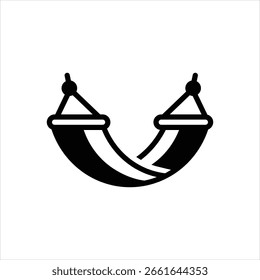 Vector black icon for hammock