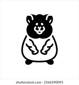 Vector black icon for hamster