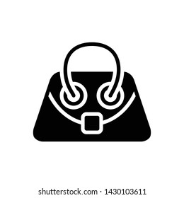 Vector black icon for hand bag