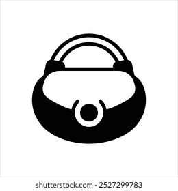 Ícone preto vetorial para bolsas