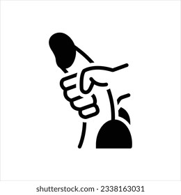 Vector black icon for handjob