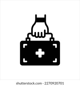 Vector black icon for handled