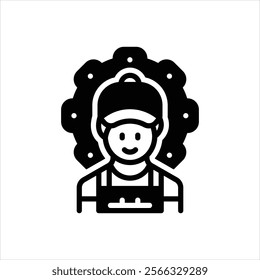 Vector black icon for handyman