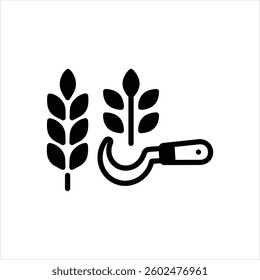 Vector black icon for harvest