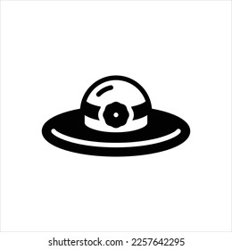 Vector black icon for hat
