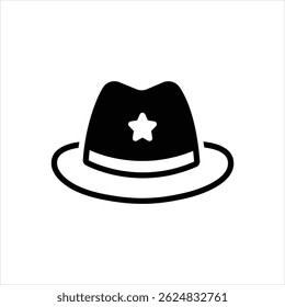 Vector black icon for hat