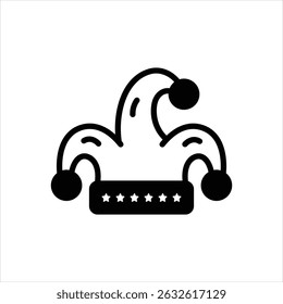 Vector black icon for hat
