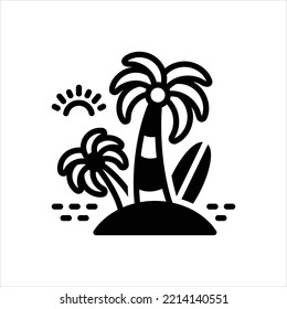Vector black icon for hawaii