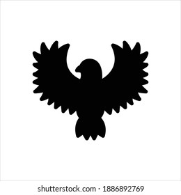 Vector black icon for hawk