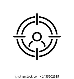 Vector black icon for head hunting