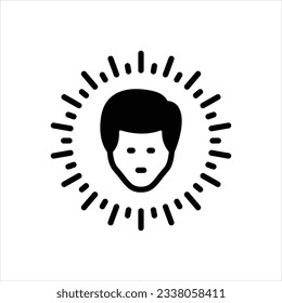 Vector black icon for headed