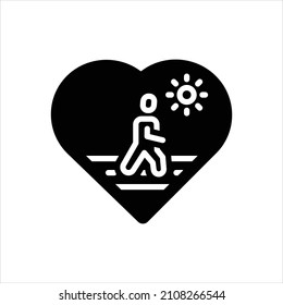 Vector black icon for health