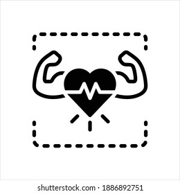 Vector black icon for healthy