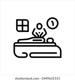 Vector black icon for heart massage