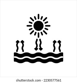Vector black icon for heat
