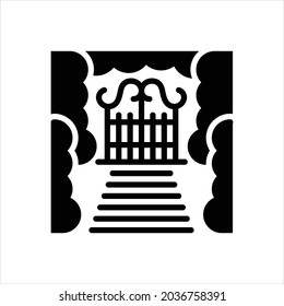 Vector black icon for heaven