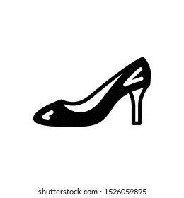 Vector black icon for heel