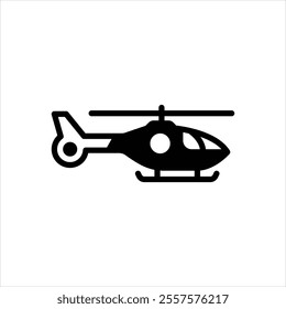 Vector black icon for helicopter