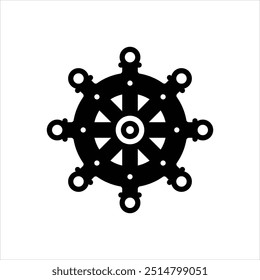 Ícone de preto vetorial para leme