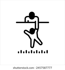 Vector black icon for help