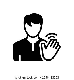 Vector black icon for hi