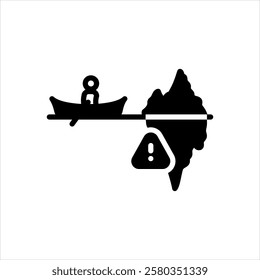 Vector black icon for hidden risk