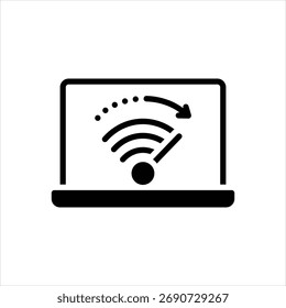 Icono negro del Vector para el Internet de alta velocidad