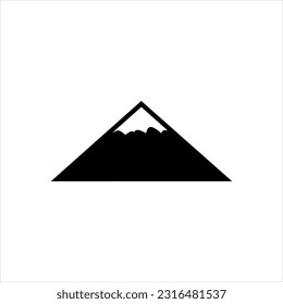 Vektorschwarzes Symbol für Hügel 