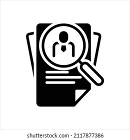 Icono negro vector para la contratación