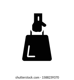 Vector black icon for hold