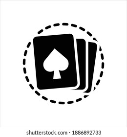Vector black icon for holdem