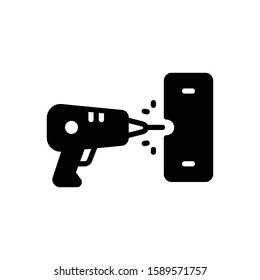 Vector black icon for hole