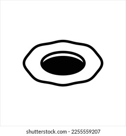 Vector black icon for hole