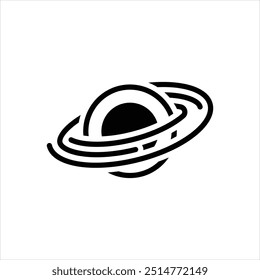Vector black icon for black hole
