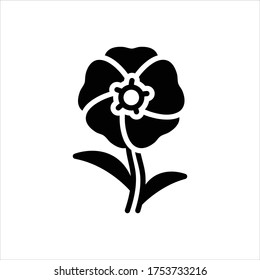 Vektorschwarz-Symbol für Hollyhock