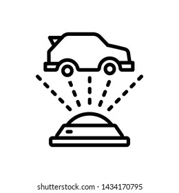 Vector black icon for hologram projection