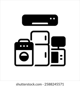 Vector black icon for home appliance