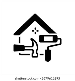 Icono negro del Vector para el cambio de imagen casero