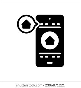 Vektorschwarzes Symbol für die Homepage