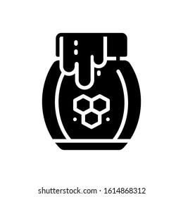 Vector black icon for honey