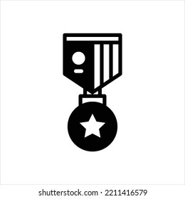 Vector black icon for honor