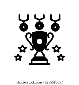 Vector black icon for honors