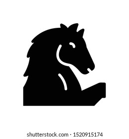 Vector black icon for horse