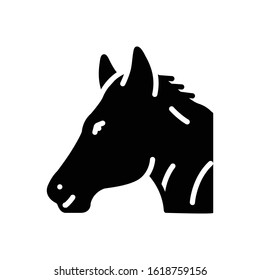 Vector black icon for horse