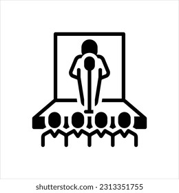 Vektorschwarzes Symbol für Hosts