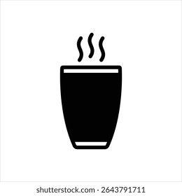 Vector black icon for hot drink