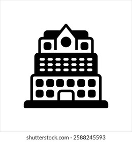 Vector black icon for hotel