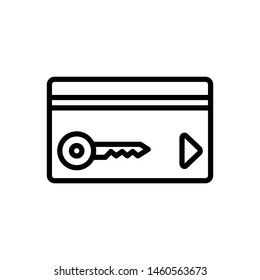 Vector black icon for hotel card