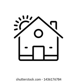 Vector black icon for house